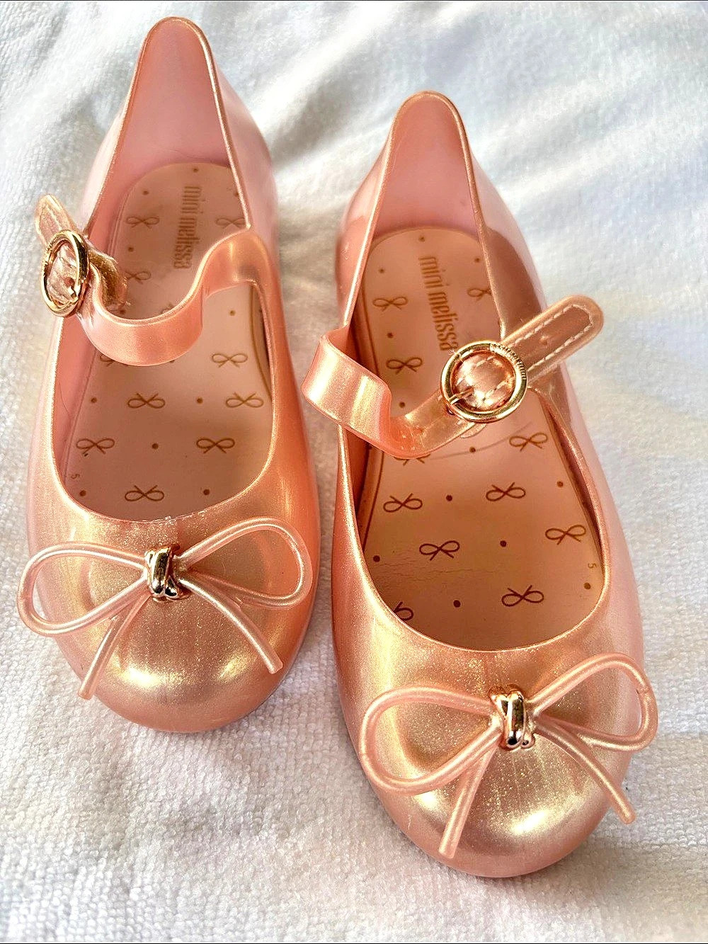 mini melissa Ultragirl Bow Mary Jane Shoes Pink Size 10